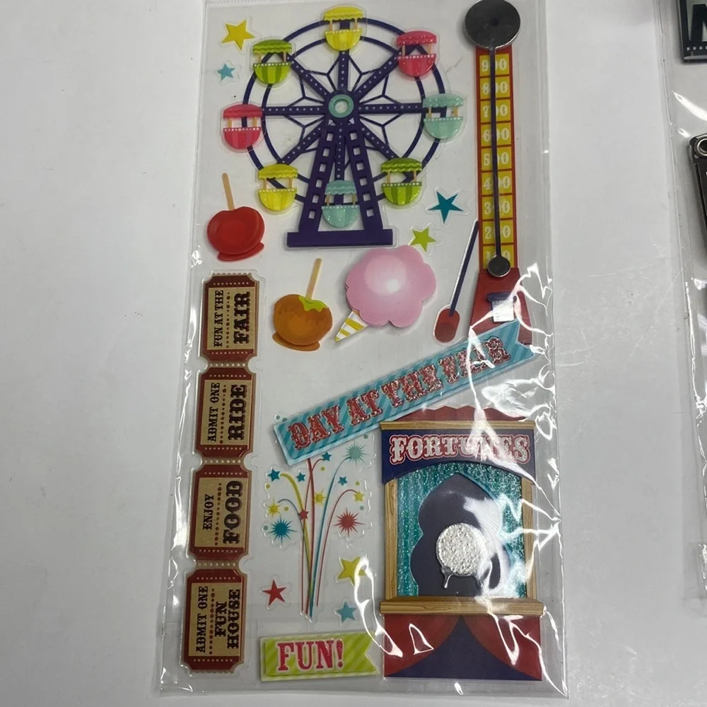 Crafts Scrapbook 3D Stickers Movie and Fair Bundle of 2